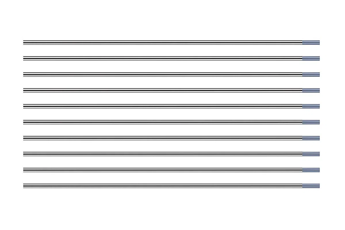 TEN-HIGH Électrodes en Tungstène TIG, 2% de Cérium, WC20 (Gris), 1,6 mm x 175 mm de 10 pièces par paquet