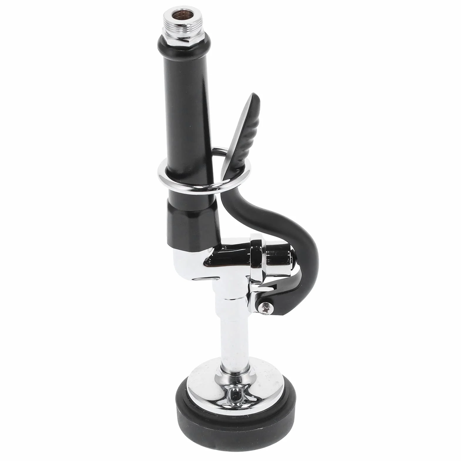 Fockety Vanne de Pulvérisation de Pré-rinçage, Kit de Remplacement de Tête de Pulvérisateur de Robinet D'évier Commercial à Haute Pression, Pulvérisateur de Pré-rinçage avec Poignée (Noir)