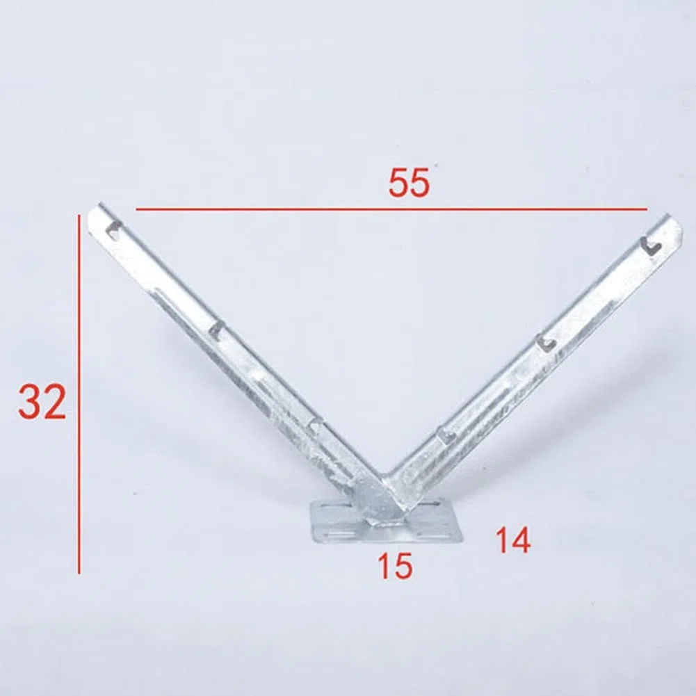 GZHERVICES 1 Paire De Supports De Fil De Rasoir, Support en V Galvanisé À Chaud, Support De Fil De Clôture De Jardin en Accordéon en Rouleau, Support D'extension De Fil Barbelé