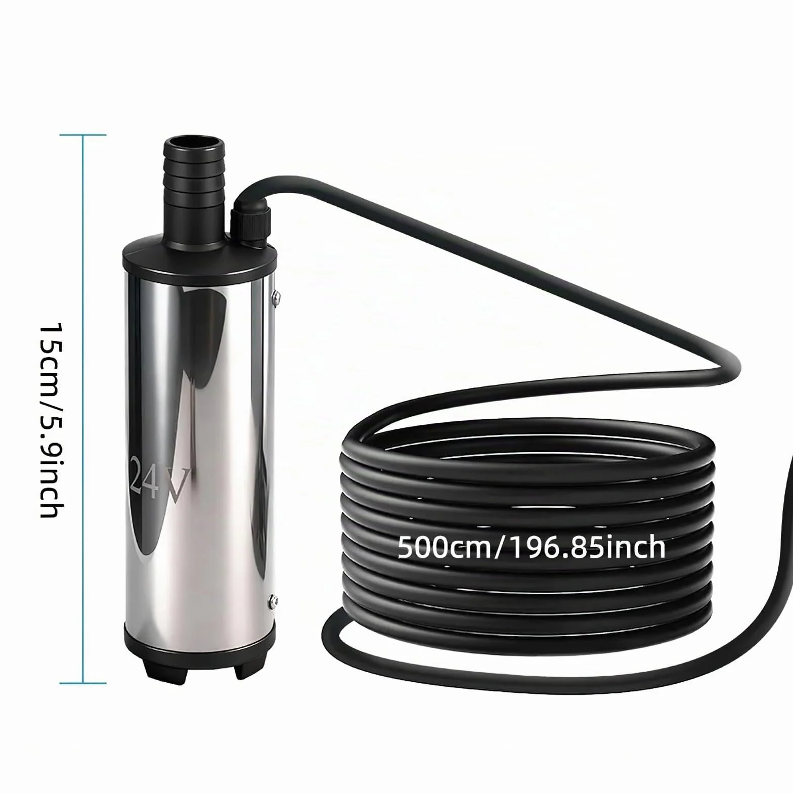 Pompe à eau portable pour batterie au lithium Makita 18 V, pompe de transfert 21 V avec câble de 5 m, pompe à eau électrique pour piscines, aquariums, fontaines, étangs et jeux d'eau (2 batteries de
