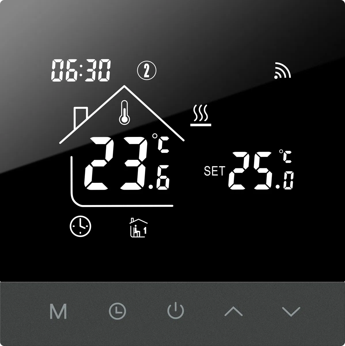 Beok Thermostat Programmable Thermostat Chauffe Eau 3A Smart WiFi Thermosta Écran Tactile LCD Compatible avec Alexa Google Home Contrôle Vocal, TS4Gwifi-WP Contrôle Vocal, TS4Gwifi-WP