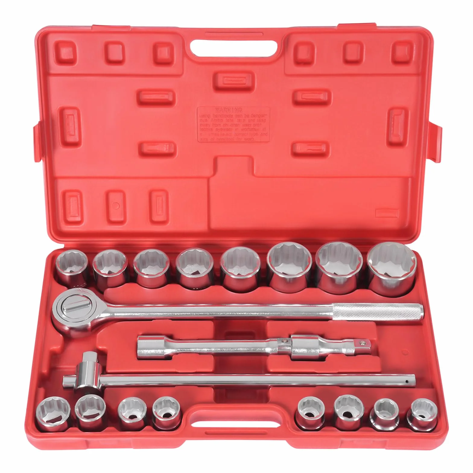 Jeu de douilles 3/4" - Jeu d'outils à cliquet - 16 clés à douille - Coffret à cliquet - Pour les ateliers de bricolage, les usines automobiles, les usines de moteurs