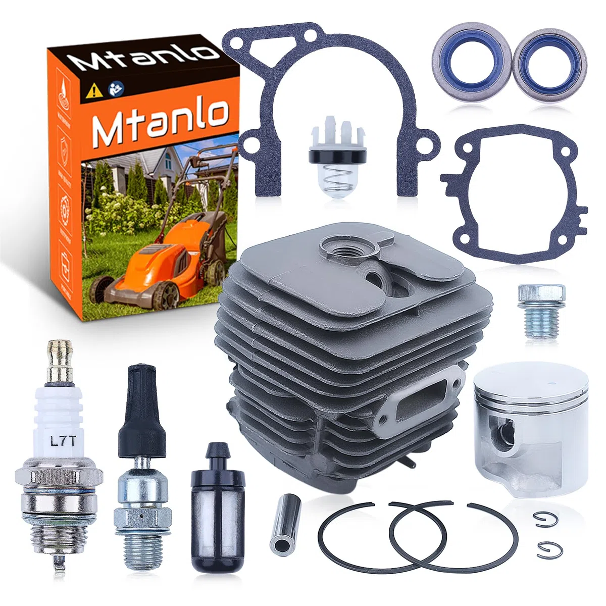 50mm Cylinder Piston Gaskets Kit For Stihl TS410 TS420 TS 410 420 Cut-Off Saw, Cylindre Piston Kit, Spark Plug, Decompression Valve, Plug, Fuel Filter