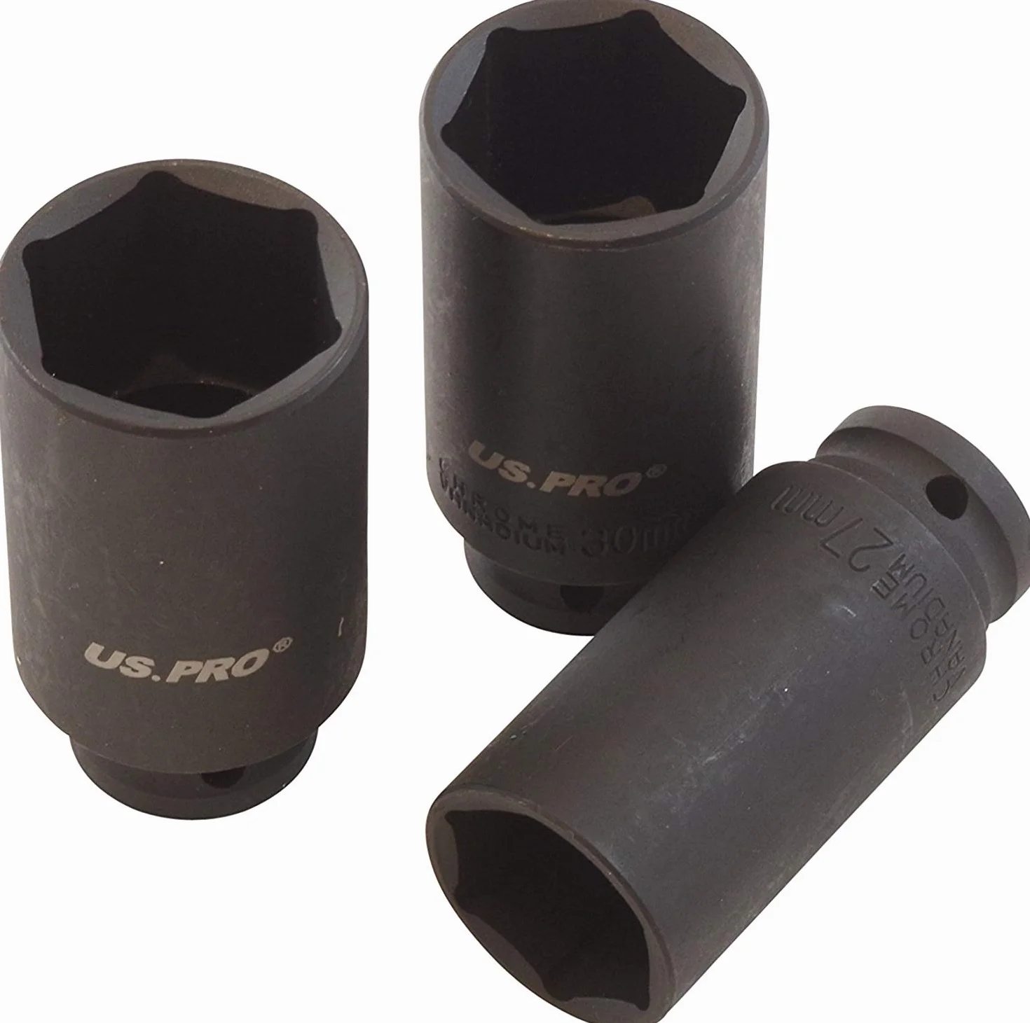 US PRO B1340 Jeu de 16 douilles à choc 1/2" de 10 à 32 mm