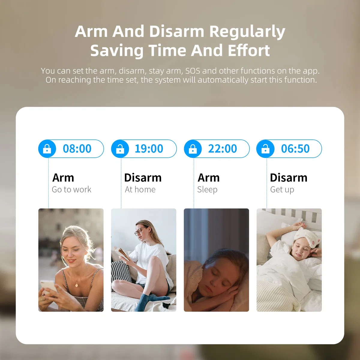PGST Alarme Maison, Système D'alarme sans Fil 2G WiFi de sécurité fournit Un Moyen très Efficace pour protéger Votre Maison et Votre Bureau Compatible avec Alexa Google Home