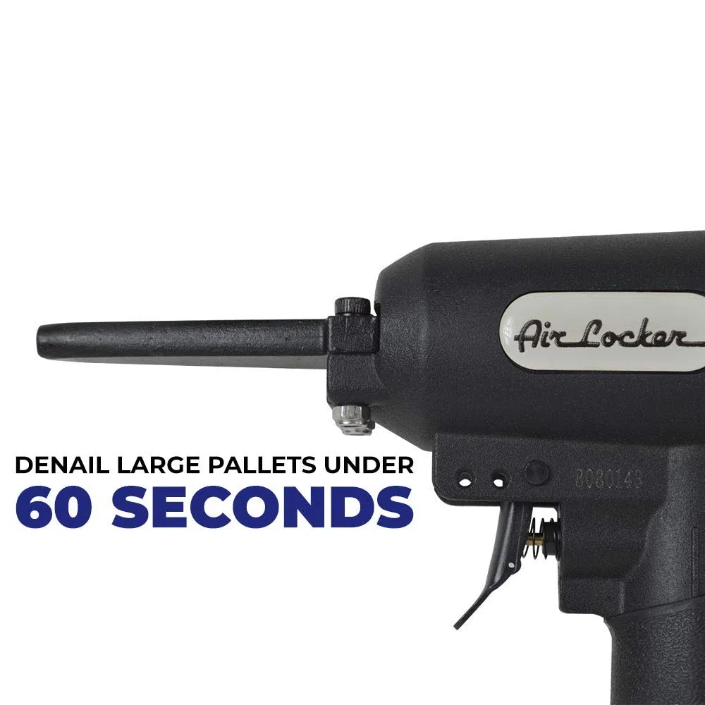 Air Locker AP700-44US-KIT Cloueuse professionnelle à air comprimé ultra résistante avec tournevis à piston en acier US S7. Filetage NPT 1/4" Entrée d'air 80-120 PSI Enlève 9-16