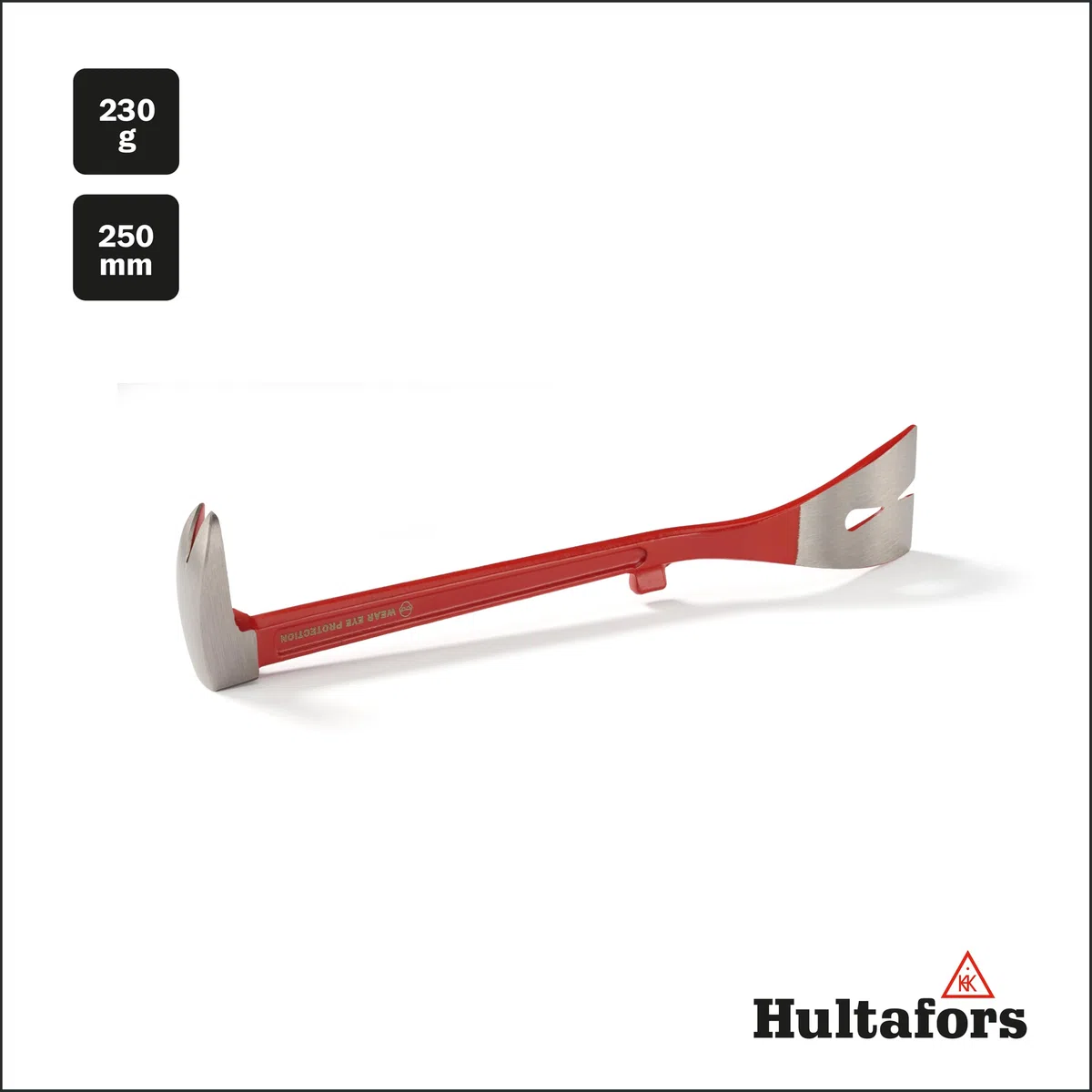 Hultafors 824210 Extracteur de clous en acier au bore, extra robuste, fer à levier 3 en 1, outil de démolition pour artisans