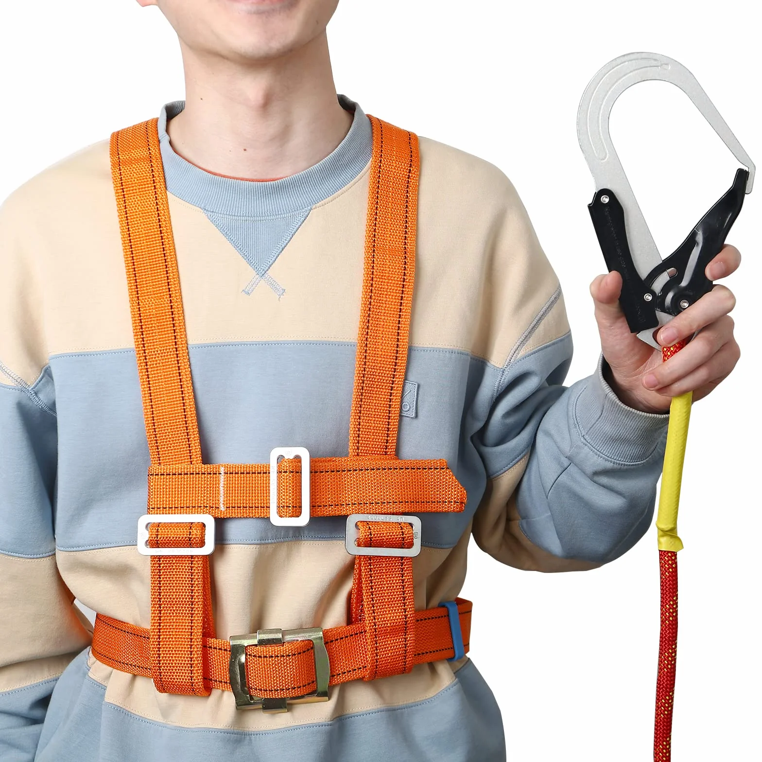 Ceinture de sécurité anti-chute - Kit de protection anti-chute - Ceinture de sécurité multi-usages - Hauteur complète du corps - Travail d'air - Protection contre les chutes - Ceinture d'escalade réglable pour l'escalade des arbres