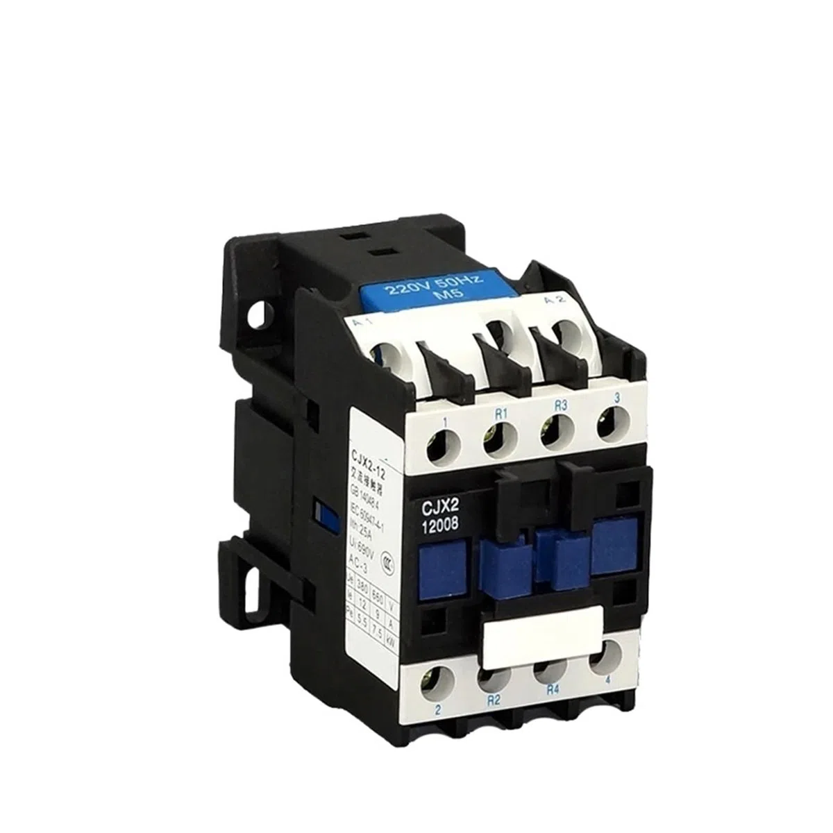 CJX2-12004 CJX2-12008 LC1-D12 4 pôles 4NO 2NO + 2NC 12A Mini contacteur magnétique 1 pièces (Color : 12008 2NO2NC AC220V)
