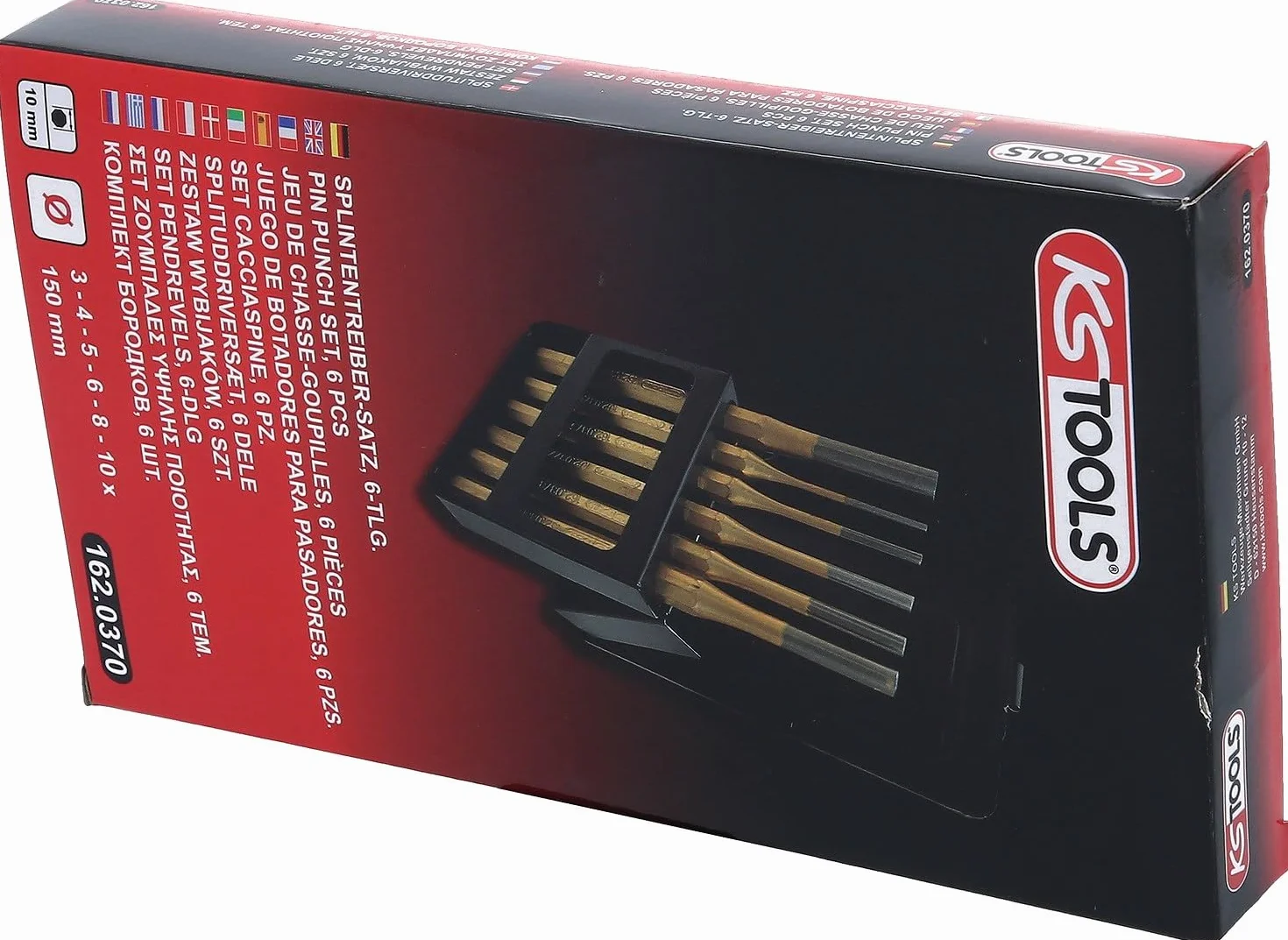KS TOOLS Jeu de chasse-goupilles, 6 pièces 162.0370