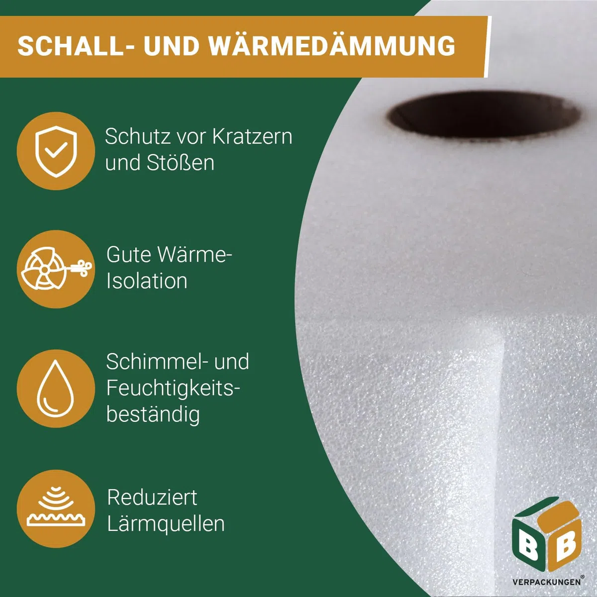 50 m² isolation 3 mm - laminé parquet isolation Boden Schall Base protection