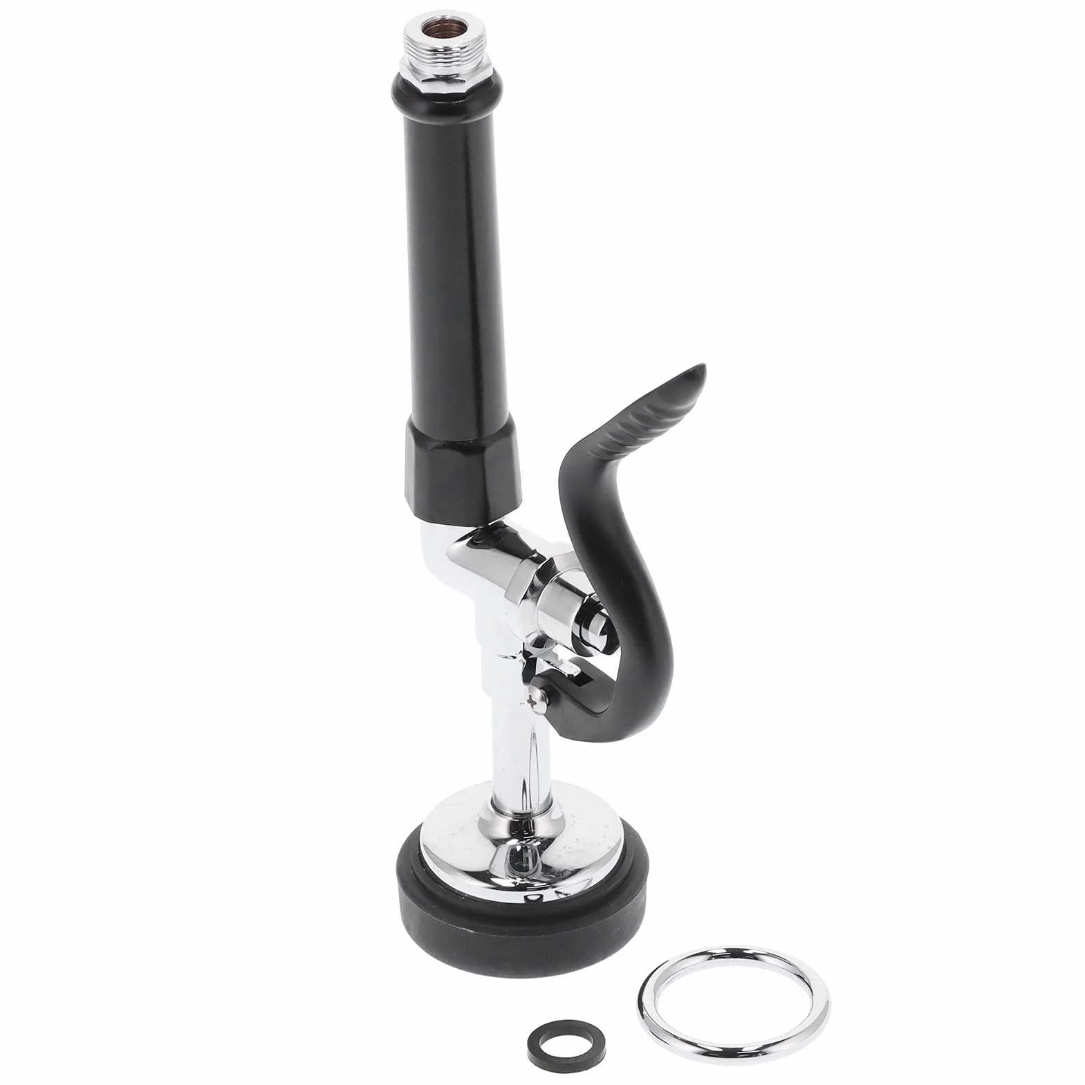 Fockety Vanne de Pulvérisation de Pré-rinçage, Kit de Remplacement de Tête de Pulvérisateur de Robinet D'évier Commercial à Haute Pression, Pulvérisateur de Pré-rinçage avec Poignée (Noir)