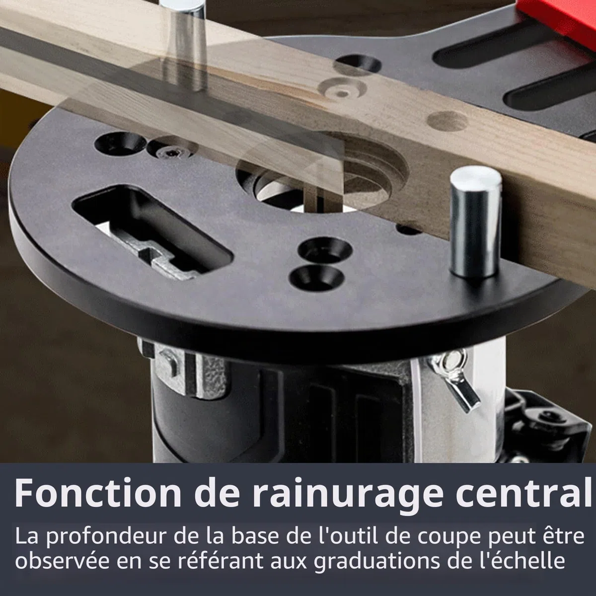 Base Tondeuse, Support Tondeuse à Fente 2 En 1 Base Fraisage Bois Support Fente Routeur Pour Machine à Rogner 65mm Outil Rainurage Base Routeur Pour Machines Rogner Pour Meubles D'armoires Bricolage