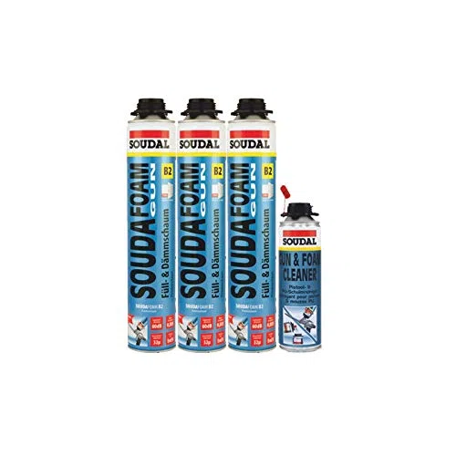 Soudafoam B2 Lot de 3 mousses pour pistolet + nettoyant