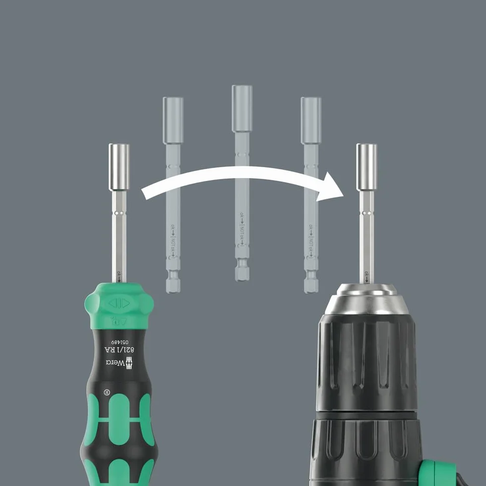 Wera 05051519001 Kraftform Kompakt 28 RA 1, 6 pièces