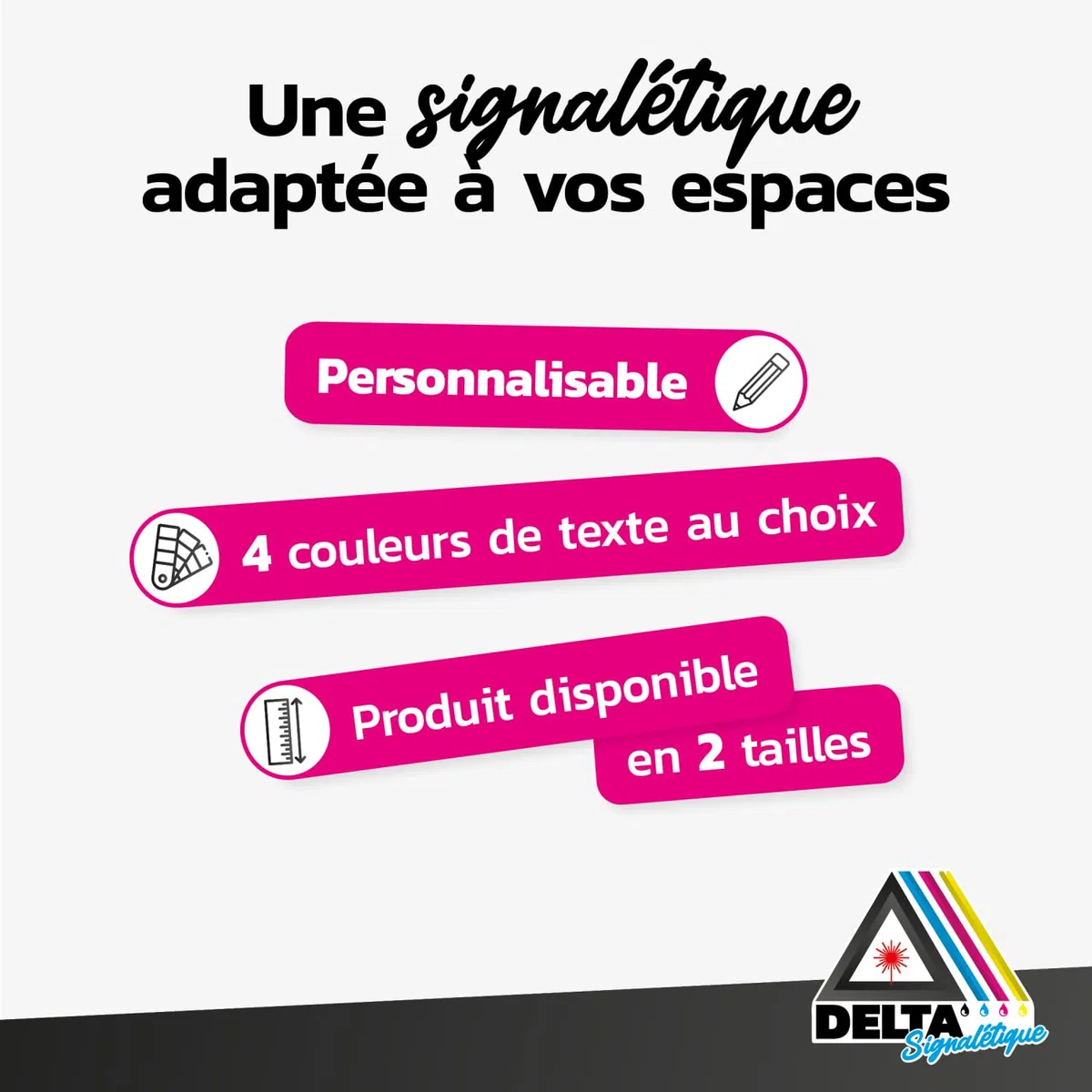 Plaque professionnelle transparente en Plexiglas à personnaliser avec entretoises - format 30x20 cm