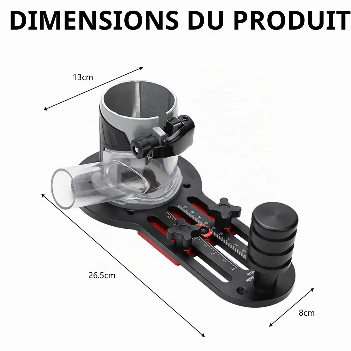 Base Tondeuse, Support Tondeuse à Fente 2 En 1 Base Fraisage Bois Support Fente Routeur Pour Machine à Rogner 65mm Outil Rainurage Base Routeur Pour Machines Rogner Pour Meubles D'armoires Bricolage
