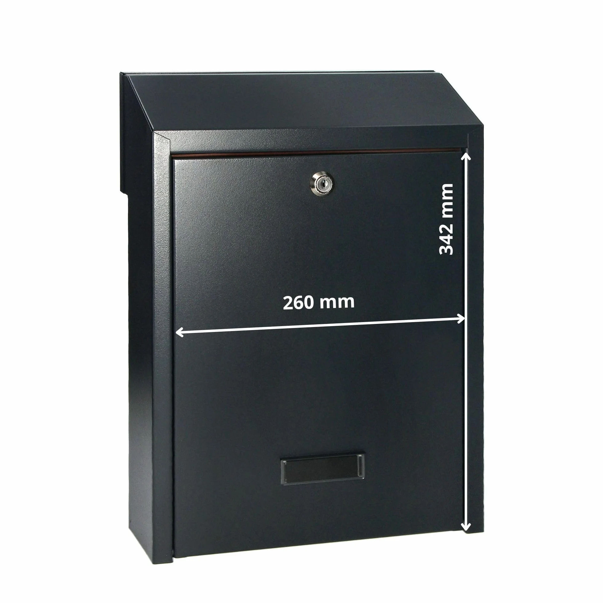 Boite aux Lettres 2 Portes Encastrable à Installer dans Le Mur Clôture Boîte aux Lettres en Acier Galvanisé 2 Clés Inclus Format C4 Boîte de Dépôt de Courrier Travers la Porte (Anthracite)