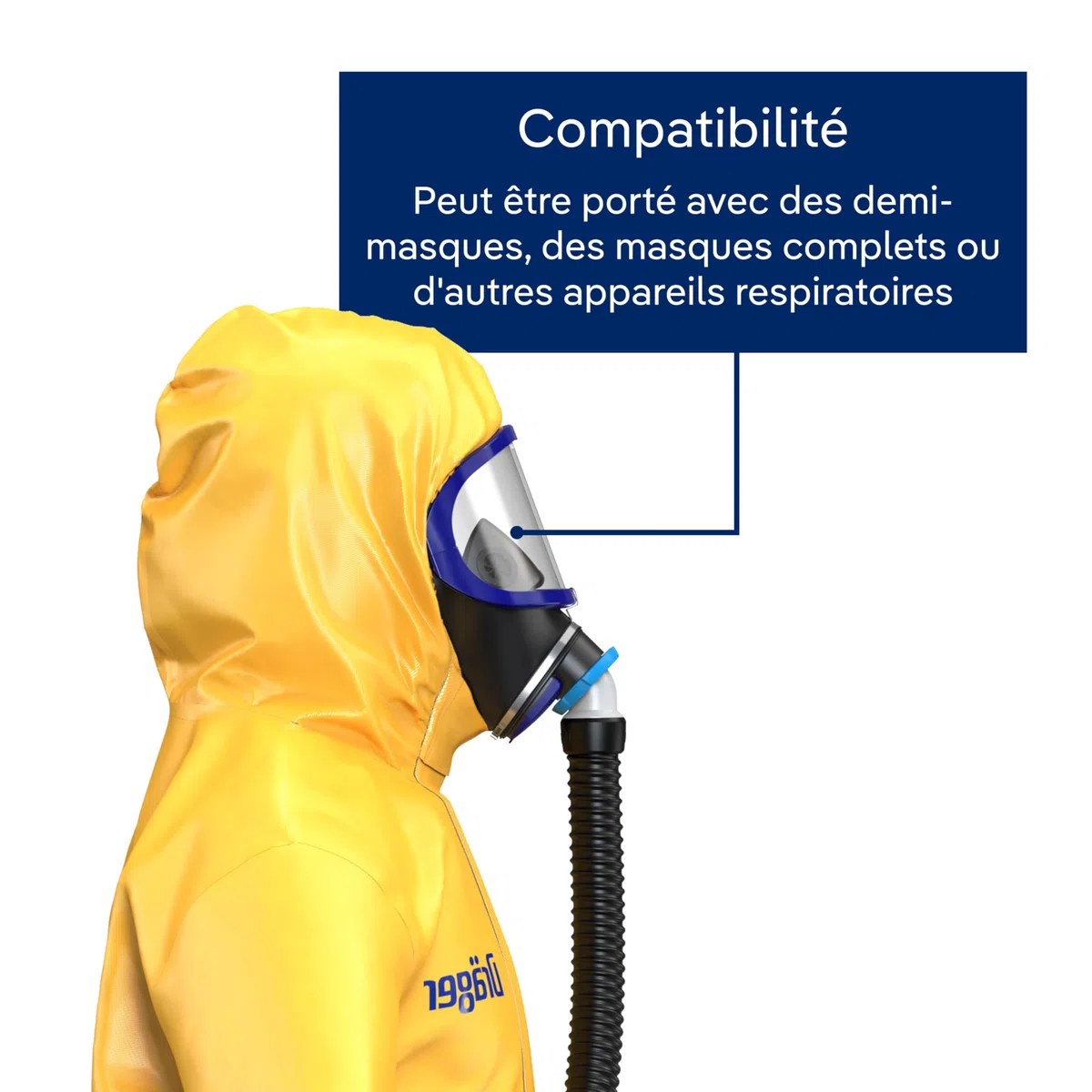 Dräger SPC 4400 Combinaison de sécurité jetable Contre des poussières et des liquides en CPM avec Haute résistance Chimique | Tenue de Protection Jaune pour Peinture et Produits Chimiques | Taille XL
