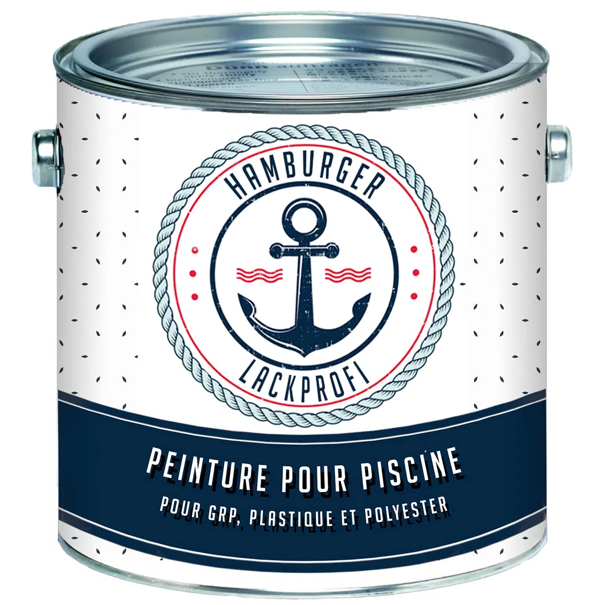 Peinture époxy piscine 2K brillant Bleu pour GFK Plastique Polyester kit RAL 5012 Bleu clair Peinture piscine 2K bassin Revêtement sous-marine (1 L) Hamburger Lack-Profi