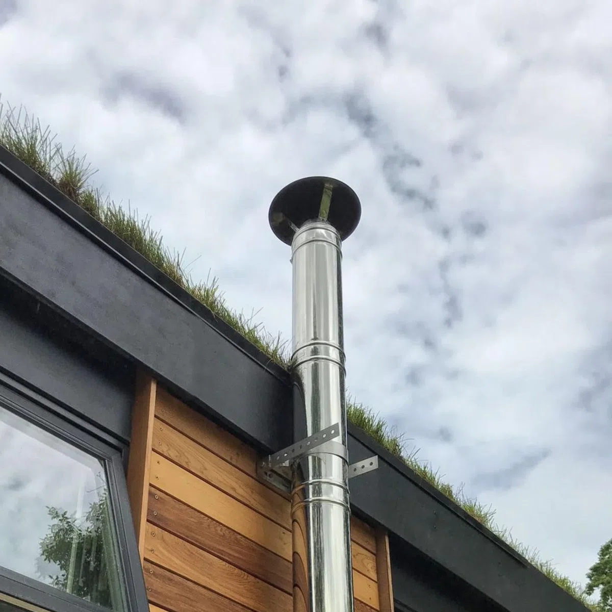 Chapeau De Cheminée Ø180 mm – Hotte Pare-Pluie Pour Conduit De Fumée – Acier Inoxydable – SUNIFY