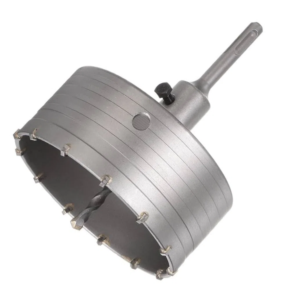 Scie Cloche Trépan Carbure Ø125 mm x 160 mm SDS+ - Perçage Béton, Pierre, Brique, Parpaing - Outil Tungstène Résistant Coupe Précise Durable