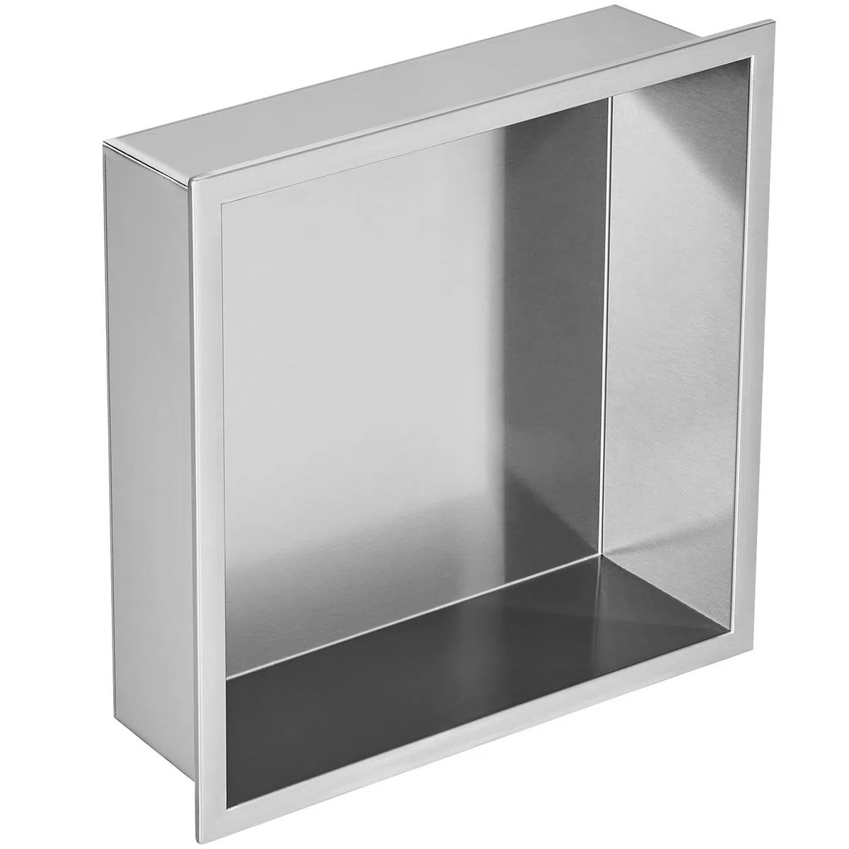 VEVOR Niche Encastrable Salle de Bain 33,02x33,02 cm Niche Douche Murale Double Étagère Acier Inoxydable 304 Scellée Étanche Facile à Nettoyer Moderne pour Stockage Savon Douche Salle de Bains, Argent
