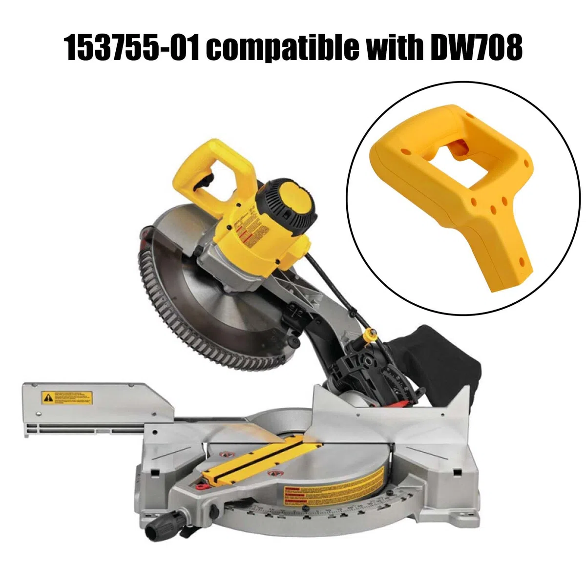 153755-01 Poignée de scie à onglet pour scie à onglet DeWalt DW708-B2 DW708-BR