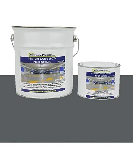 Peinture Laque Epoxy pour Garage 1 Kg Gris basalte - MATPRO