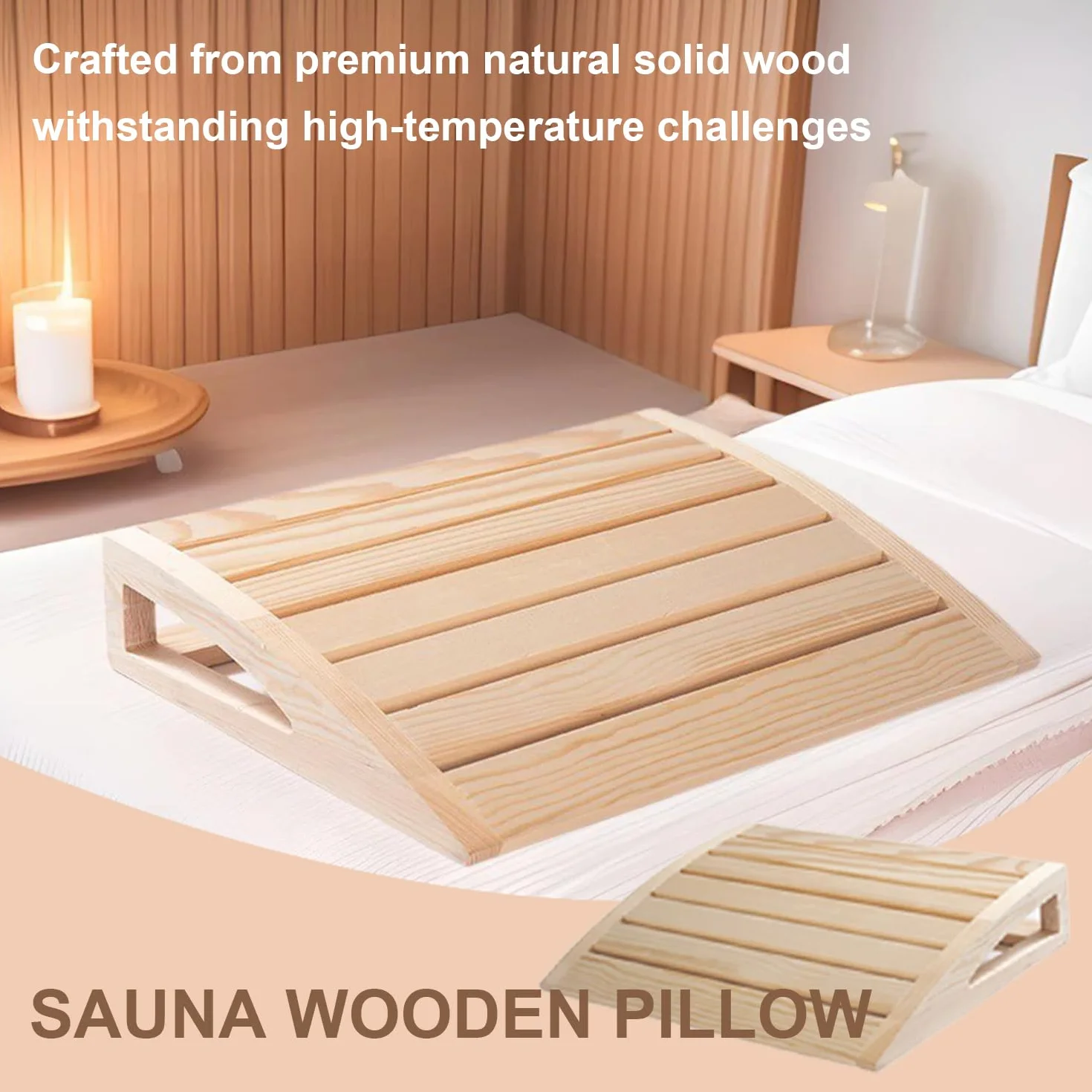 Lot De 2 Appuie-Tête Ergonomiques En Bois Pour Sauna,Oreiller De Sauna En Bois,Oreiller De Salle De Sauna Confortable Appui,Confortable Et Large,Allongez-Vous Et Détendez-Vous