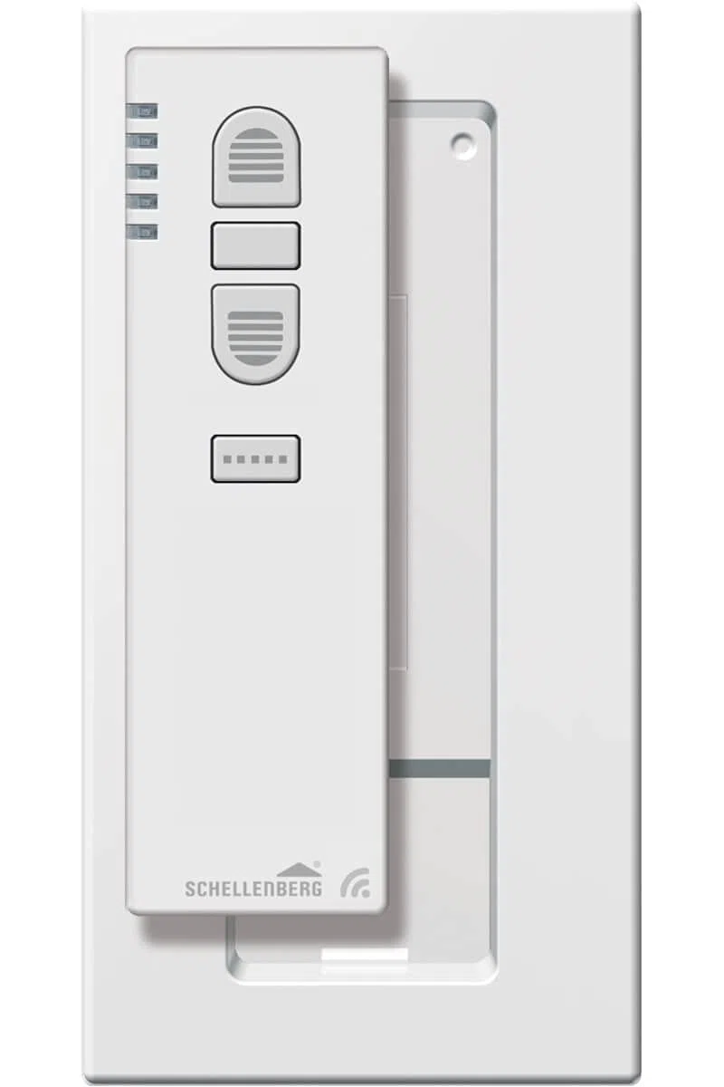 Schellenberg 20016 Sonde radio portable 5 canaux avec support mural, blanc