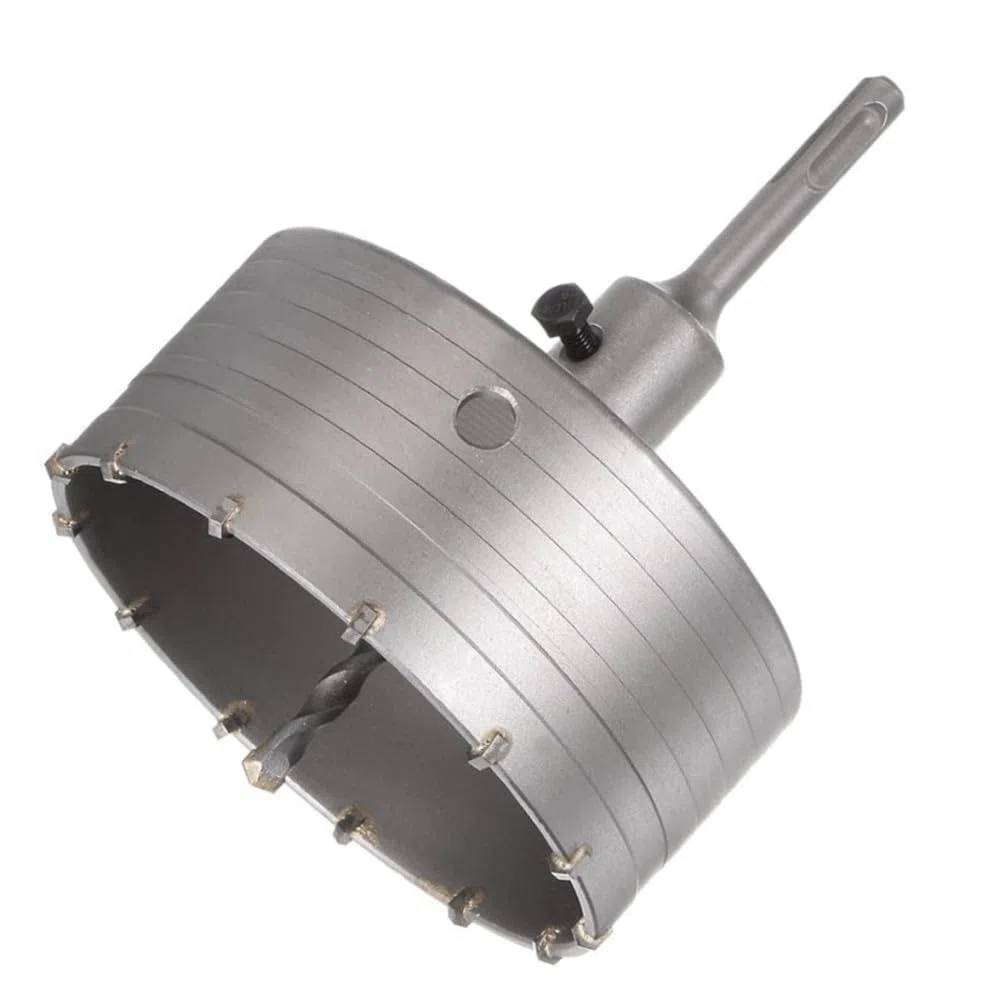 Scie Cloche Trépan Carbure Ø125 mm x 160 mm SDS+ - Perçage Béton, Pierre, Brique, Parpaing - Outil Tungstène Résistant Coupe Précise Durable