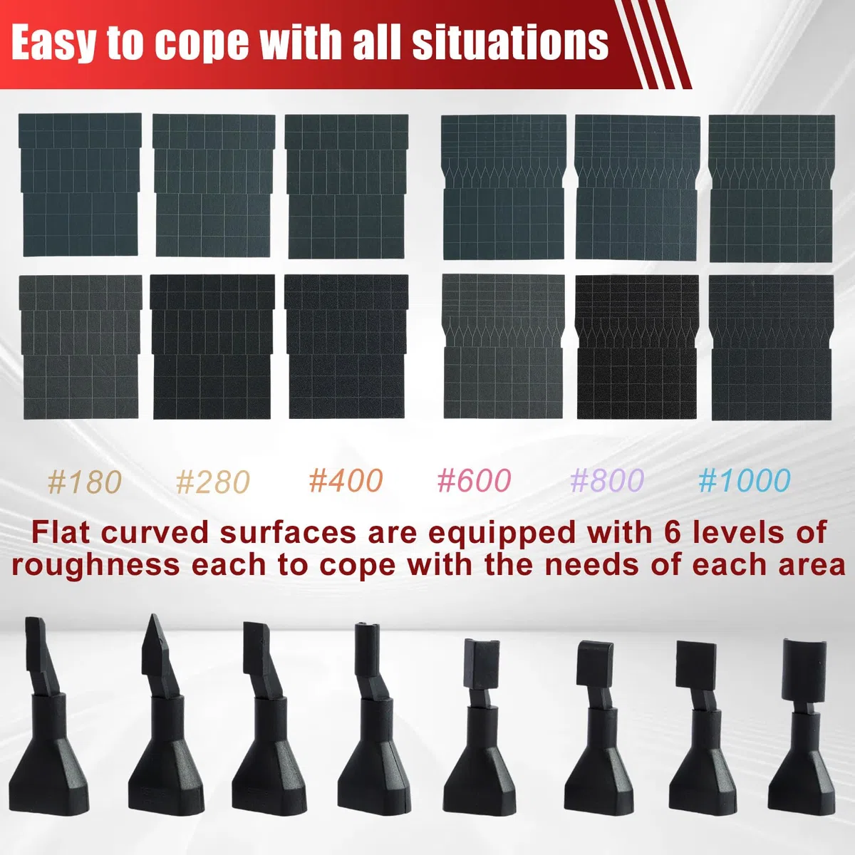 Ponceuse sabre avec 8 têtes abrasives, 12 types de papier de verre, mini stylo abrasif électrique, protection surcharge, 3 vitesses, charge USB rapide