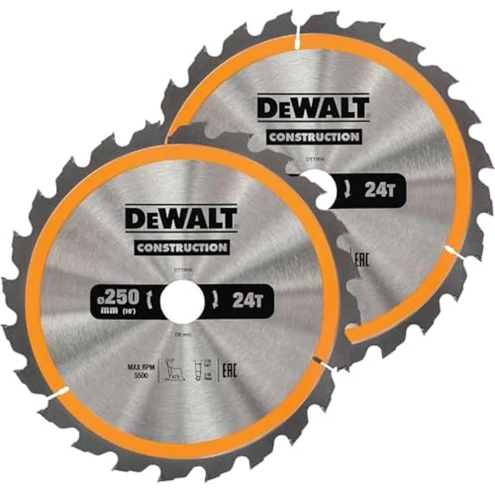 DEWALT - Set de 3 lames de scie circulaire stationnaire - disque tranchant 40 dents - outillage résistant aux clous et durable - DT1963-QZ