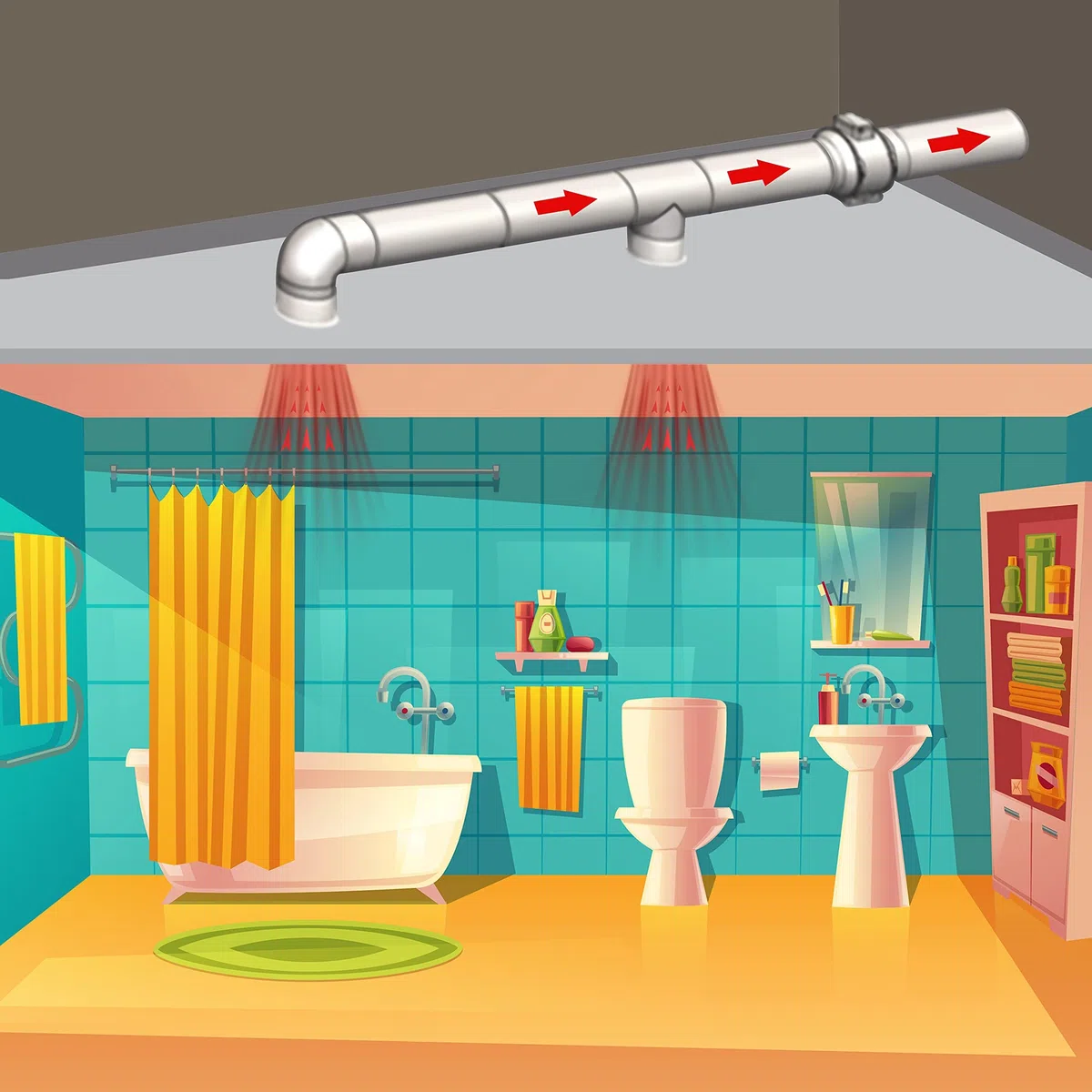 VENTS UK Extracteur d'air en ligne 100 mm diamètre salle bain, douche, plafond, loft, ventilation puissante, contrôle l'humidité, silencieux, en ligne, toilettes, bureau, buanderie VU-TT-100