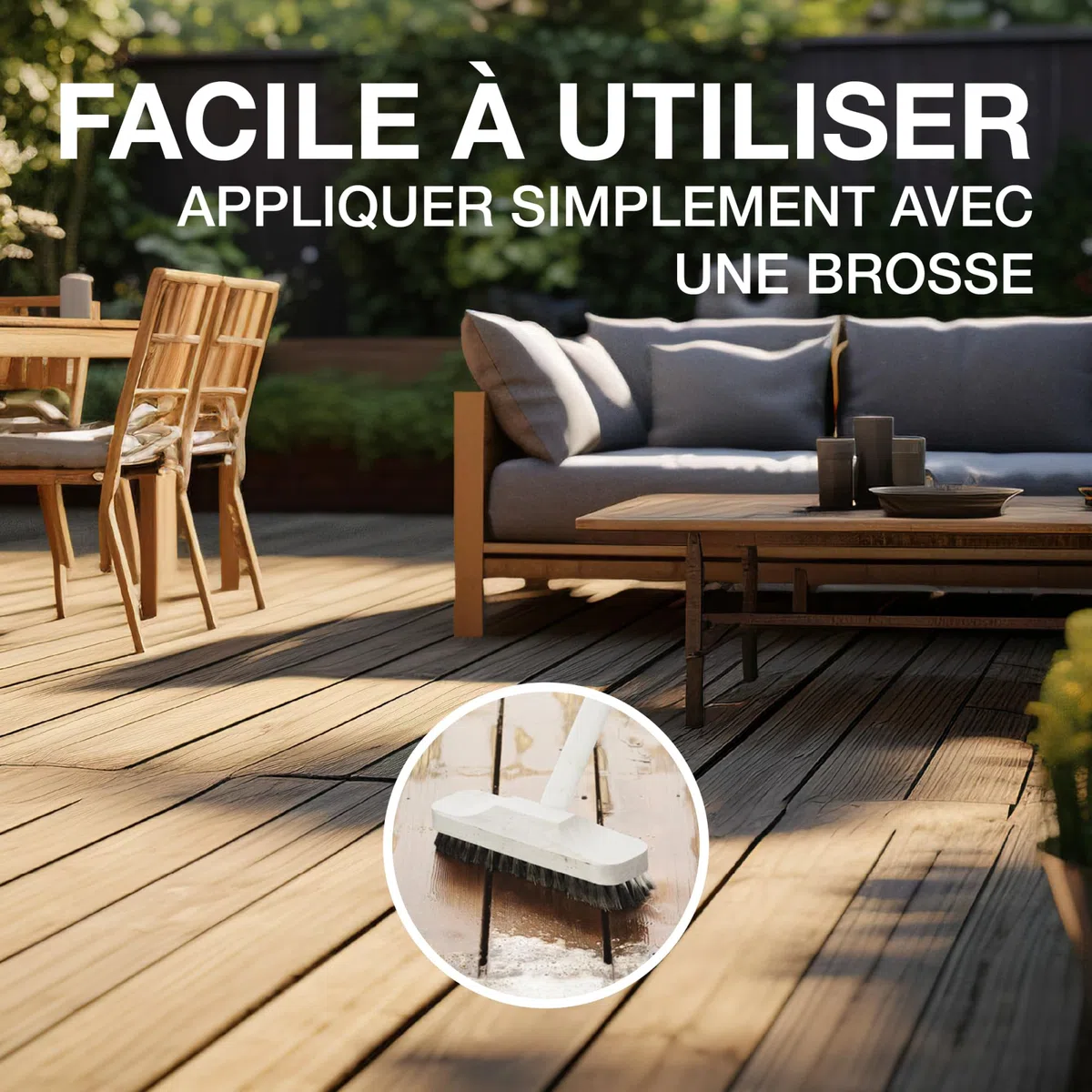 Savon à l’huile de lin Bona pour terrasses en bois