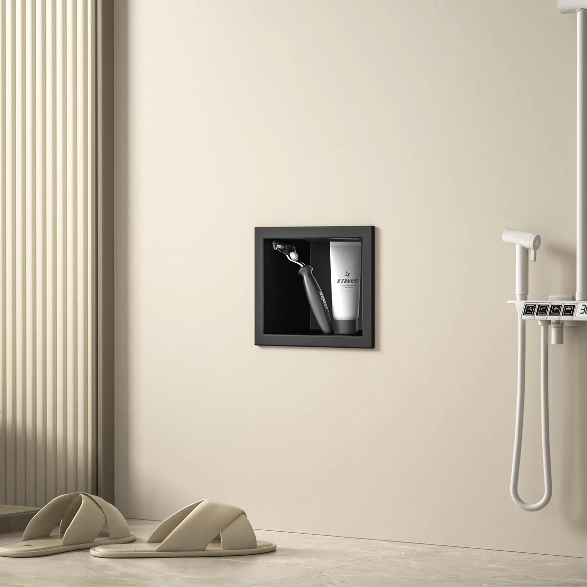 Niche murale en acier inoxydable 304 noir mat 15 cm x 12 cm pour salle de bain, support encastré dans la salle de bain avec surmontage, pas de carrelage nécessaire