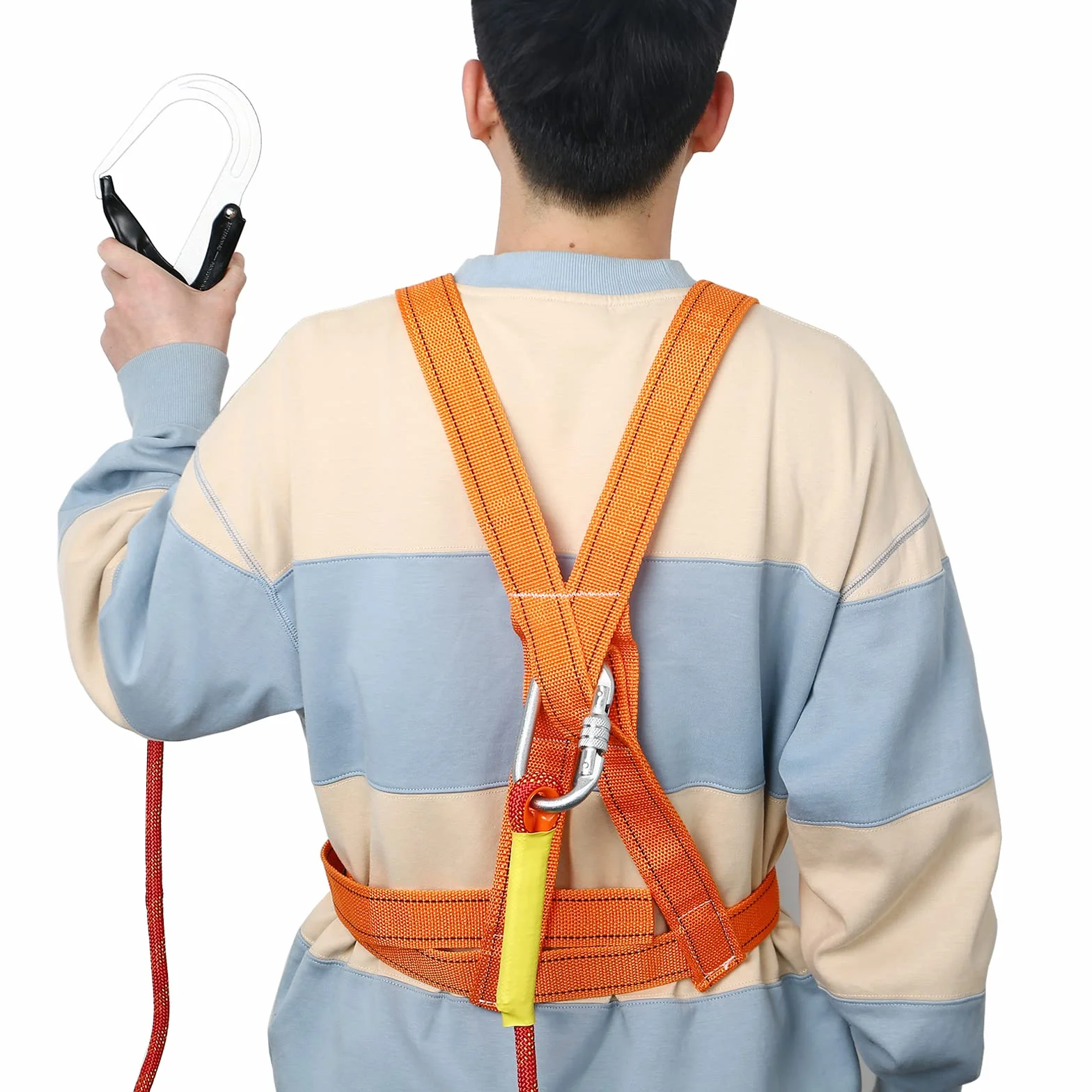 Ceinture de sécurité anti-chute - Kit de protection anti-chute - Ceinture de sécurité multi-usages - Hauteur complète du corps - Travail d'air - Protection contre les chutes - Ceinture d'escalade réglable pour l'escalade des arbres
