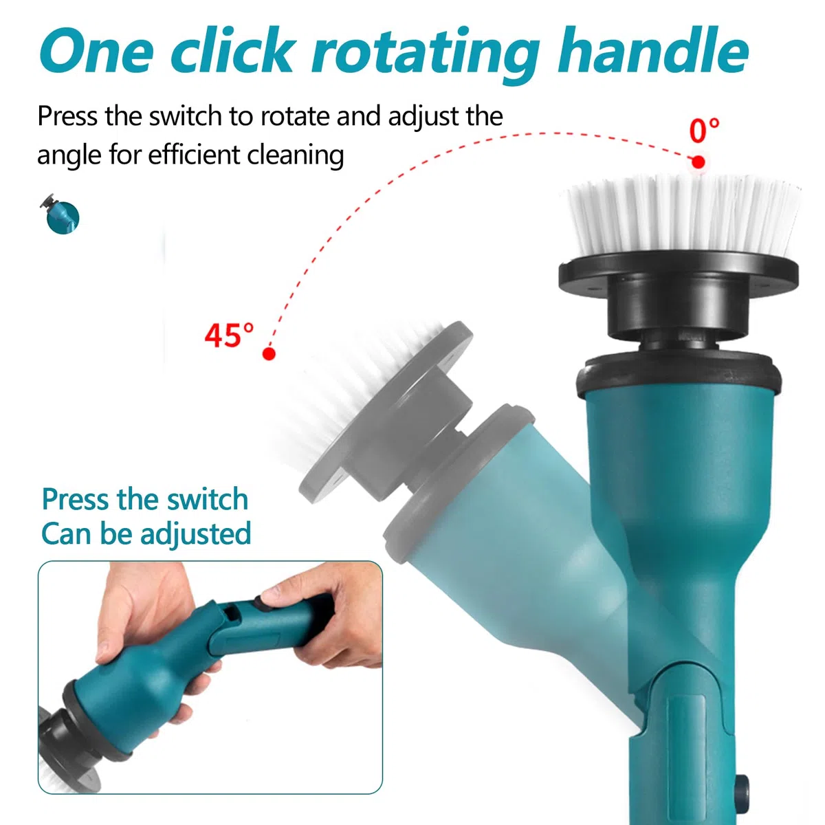 Brosse De Nettoyage électrique, épurateur à Batterie pour Batterie pour Makita 18V Comprenant 8 Têtes Brosse Nettoyage Brosse Nettoyage Extensible 63 à 125 Cm Equipée d'une Rallonge 2 Niveaux Vitesse