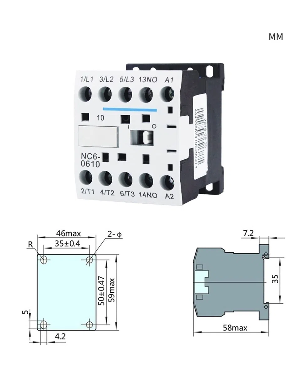 NC6-0910 NC6-0610 AC Contacteur NC6-0910 NC6-0901 NC6-0601 24V 220V Commutateur AC Contacteur NXC-09 1Pcs (Color : NC6-0601 220V)