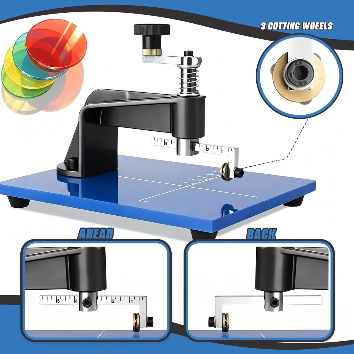 Outils de coupe de verre, kit de coupe de cercle de verre, outil de coupe de cercle de lentille, boussole, outil de coupe circulaire pour verre teinté et verre ordinaire