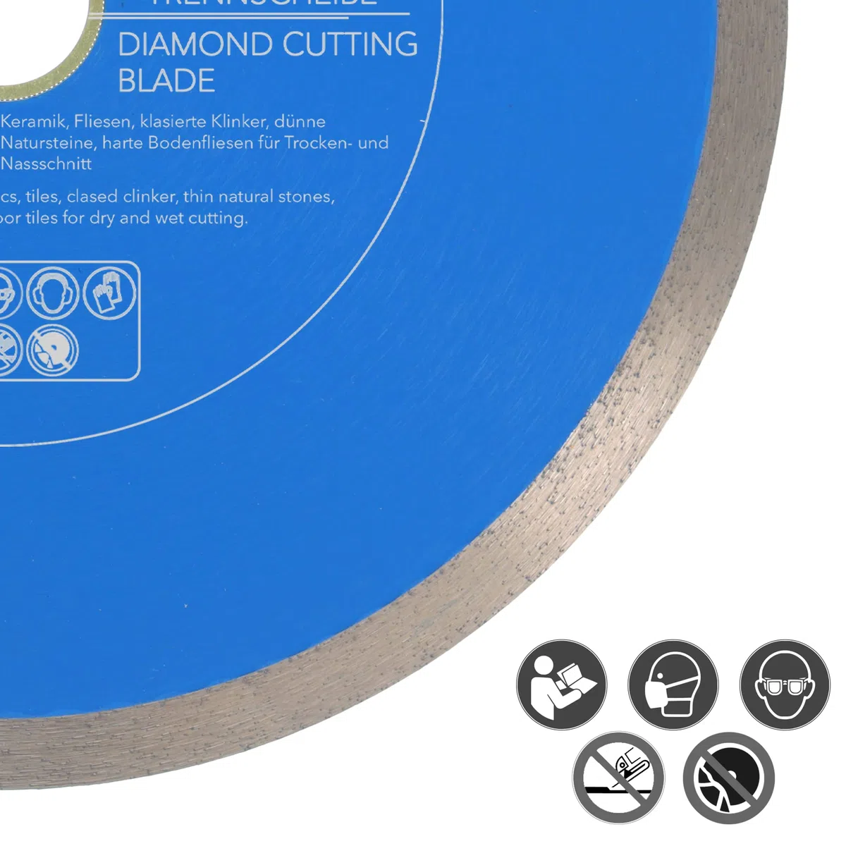 PRODIAMANT Disque à tronçonner diamanté Carrelage professionnel 230 mm x 30/25,4 mm F702 ProRim pas d'éclats pour les carreaux émaillés Grès cérame et pierre naturelle