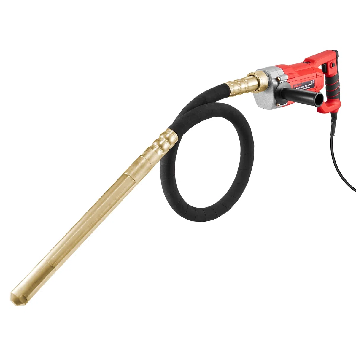VEVOR Vibrateur à Béton Électrique, 800 W, Outil Vibrant Portatif pour Béton avec Arbre 1,5 m, 4000 tr/min, Vibration 13000 VPM, Vibreur à Ciment Portable pour Éliminer Bulles d'Air, Mélanger le Béton