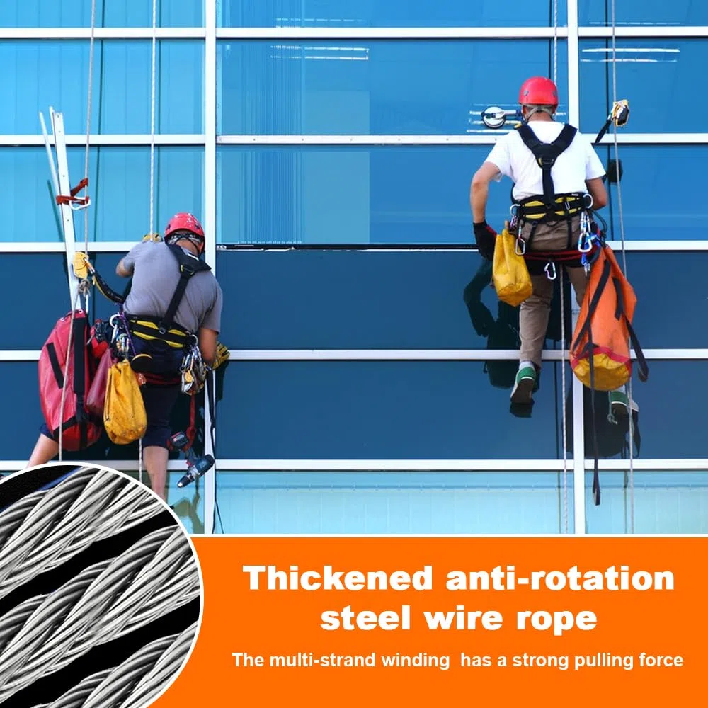 Dispositif Antichute a Rappel Automatique, 10m Protection Antichute Rétractable, Harnais de Securite Anti Chute Rétractable Toiture et Travaux Aériens, 150 KG Maximale(Jaune,10m)