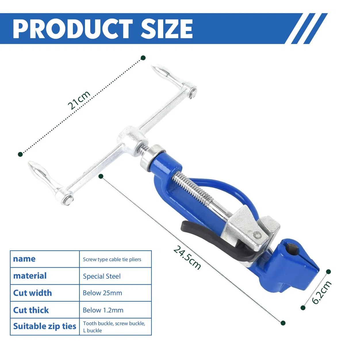 Tendeur de Cerclage Pince à Cerclage Outil de Serrage Feuillard Manuel en Spirale Pour Fixation Emballage Regroupement Bateaux Acier Inoxydable Professionnel Industriel