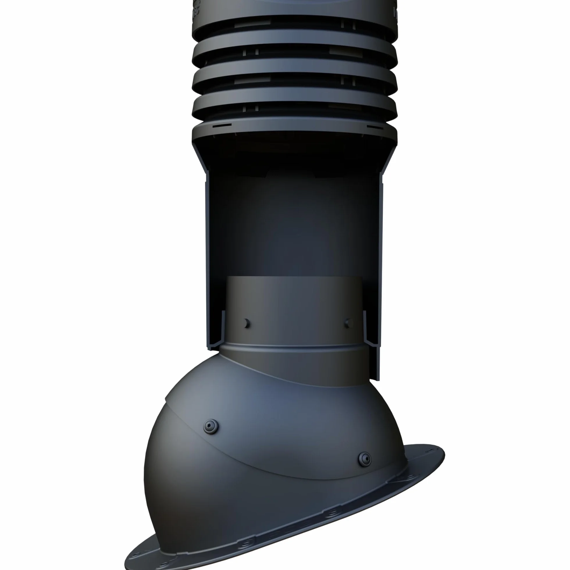 Parotec Aérateur de Toit réglable avec évacuation des condensats - DN125 pour Tuiles BMI Monier - Doppel-S, Nelskamp - S, IBF - Doppel-S, ProDach - Doppel-S (Ral 8017 Marron)