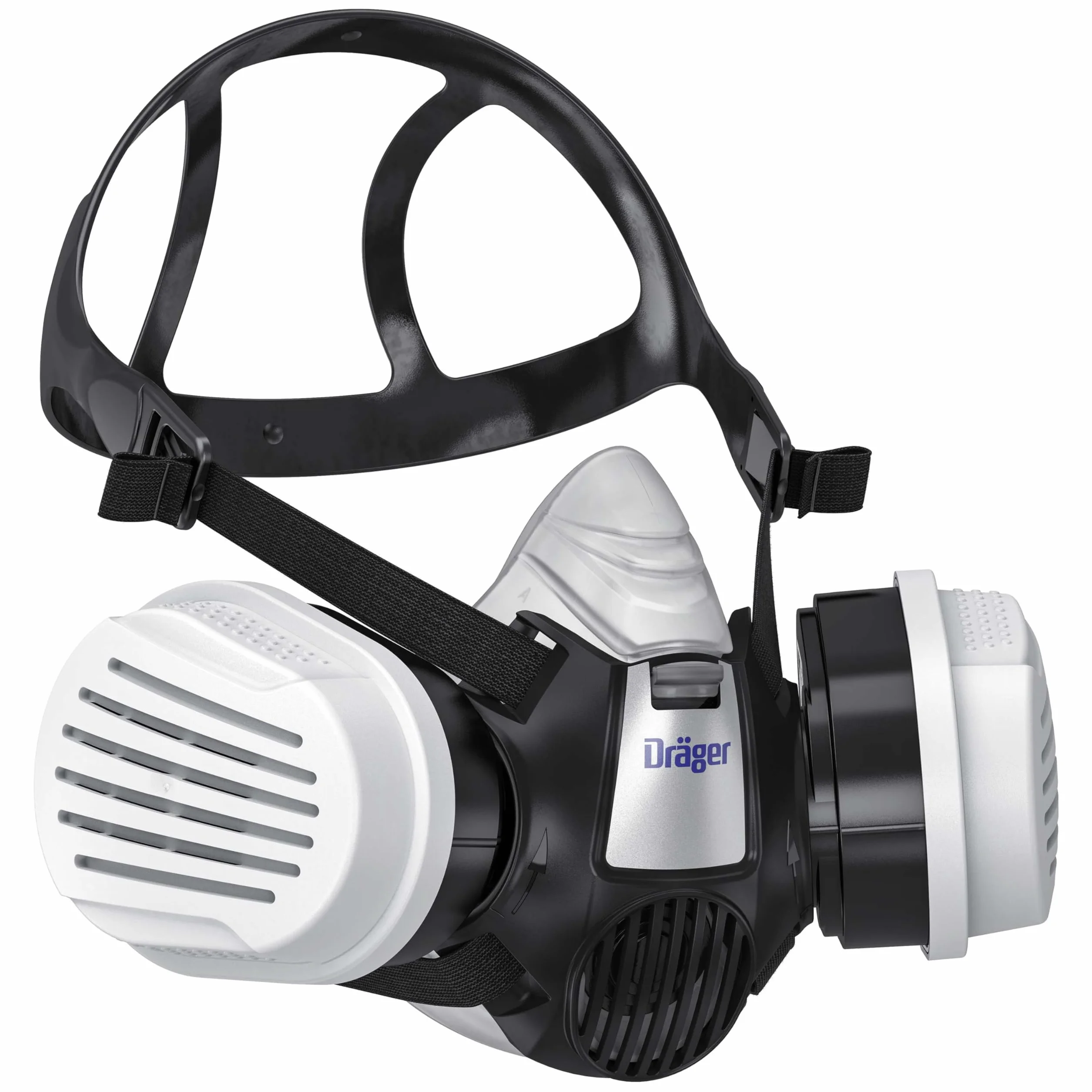 Dräger X-plore 3300 Masque de protection respiratoire adapté aux peintures solvants, époxy résine, poussières, demi-masque de peinture avec 2 cartouches A2 P3