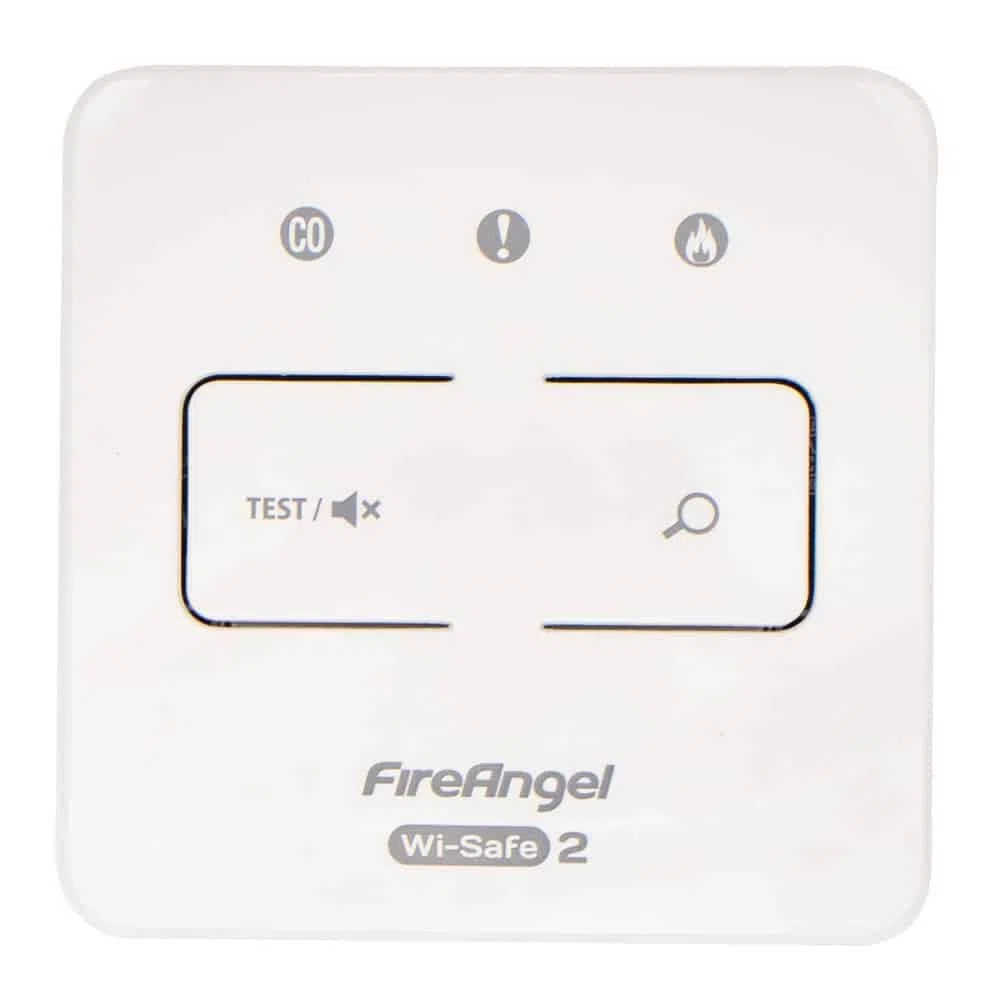 Fire Angel WTSL-F-1EU Module de Commande, Module de Contrôle, Unité de Contrôle pour Détecteurs de Chaleur, de CO et de Fumée sans Fil, Blanc