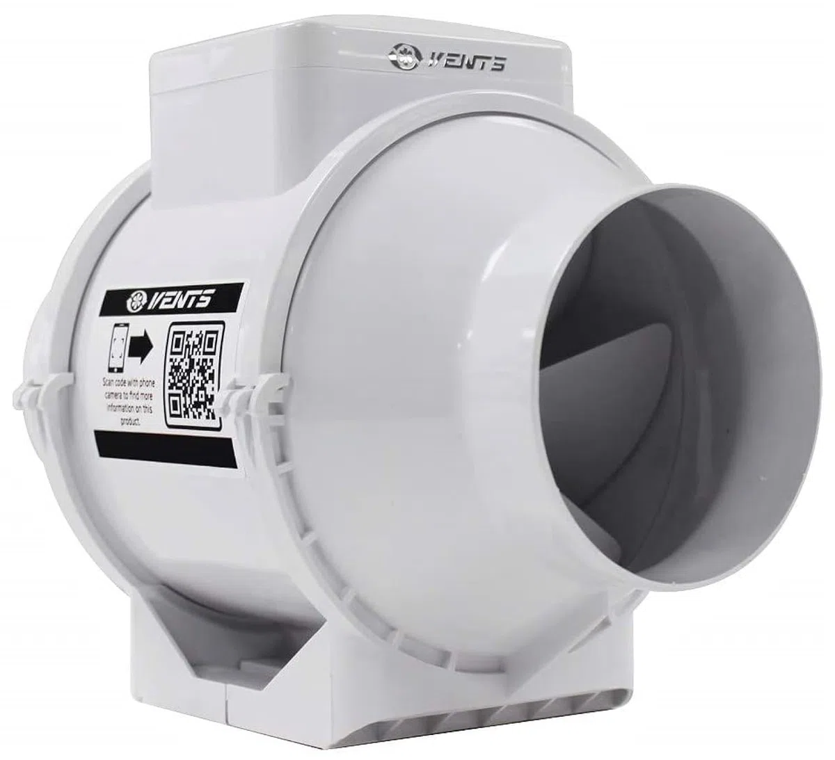 VENTS UK Extracteur d'air en ligne 100 mm diamètre salle bain, douche, plafond, loft, ventilation puissante, contrôle l'humidité, silencieux, en ligne, toilettes, bureau, buanderie VU-TT-100