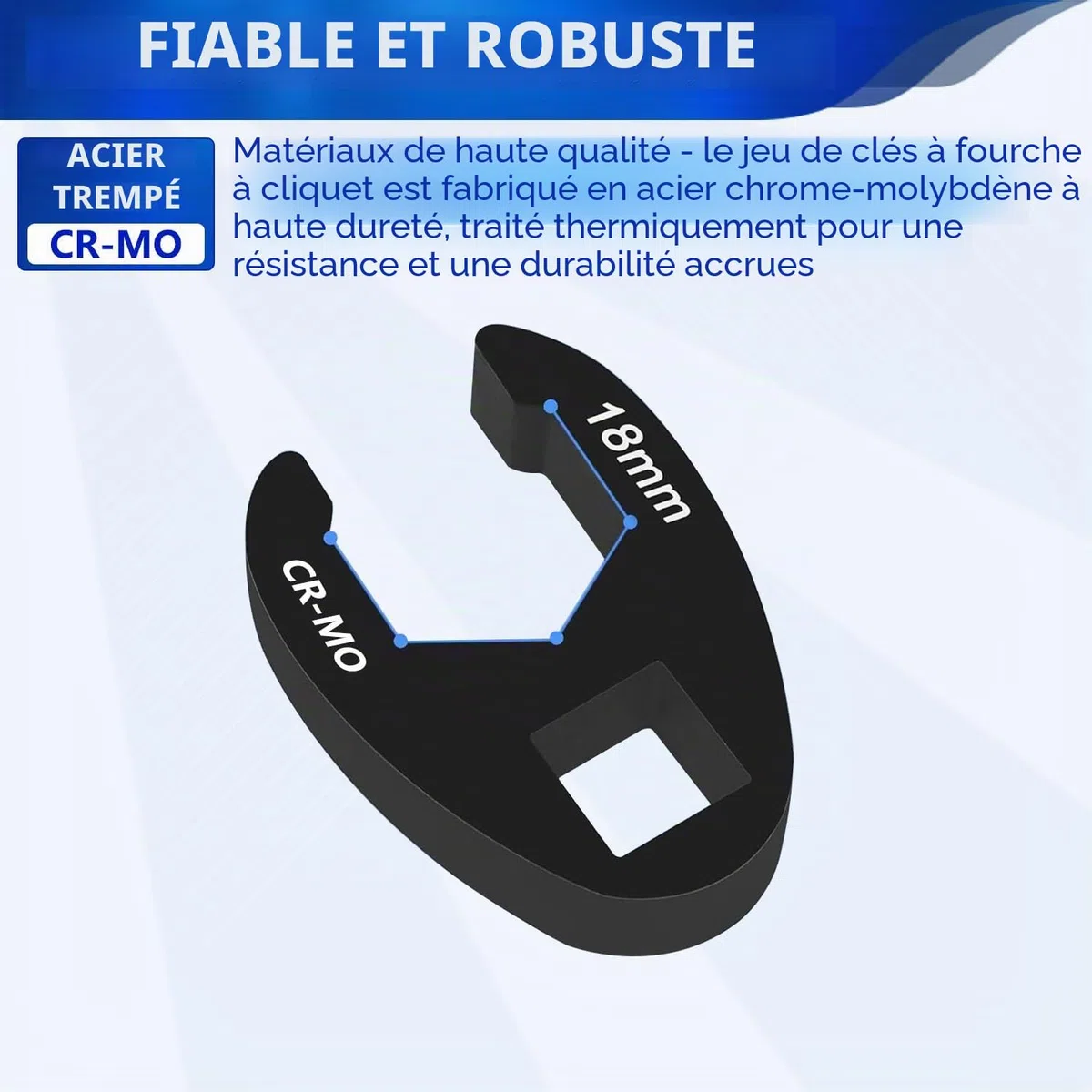 ZKTOOL 19 pièces Jeu de Clés à Écrous Évasés Jumbo à Entraînement 3/8" et 1/2", Outil Métrique Tailles 8 à 32 mm, Jeu de Clés à Écrous Évasés pour Cliquet à Entraînement 3/8" et 1/2"